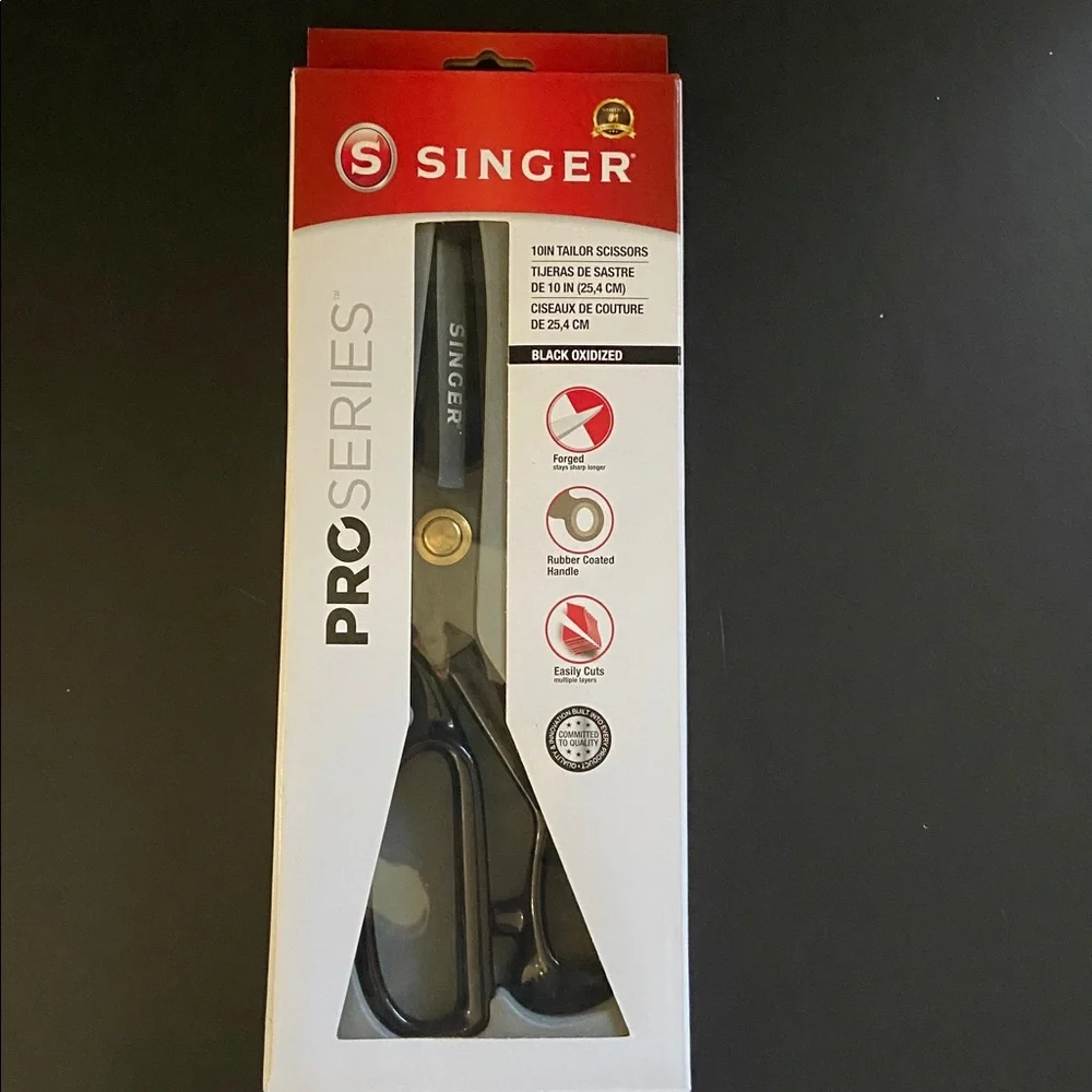 Singer 10in Forged Heavy-Duty Black Sewing Scissors, NEW in box - Picture 10 of 10